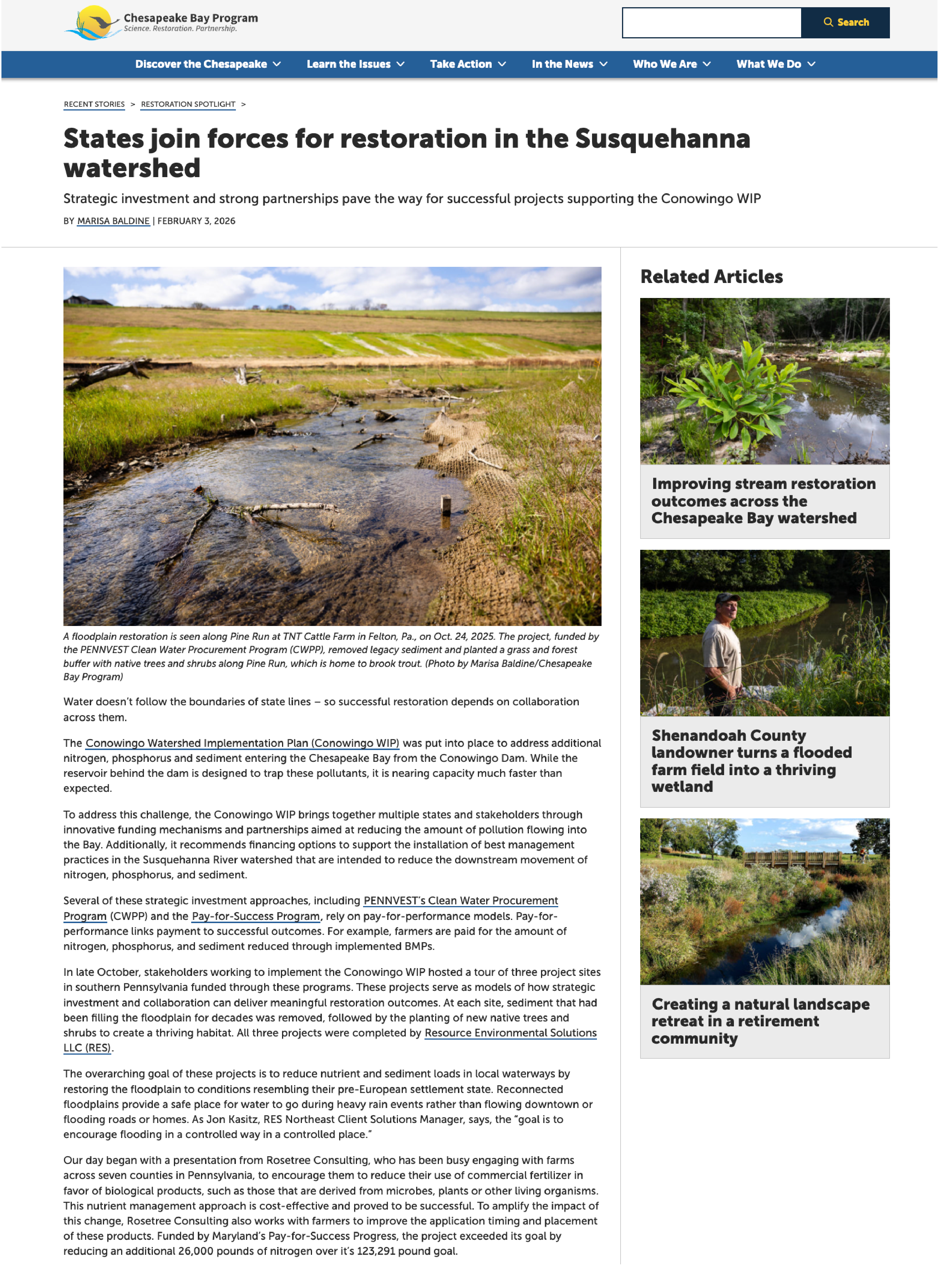 Three floodplain restoration projects highlight the power of ...