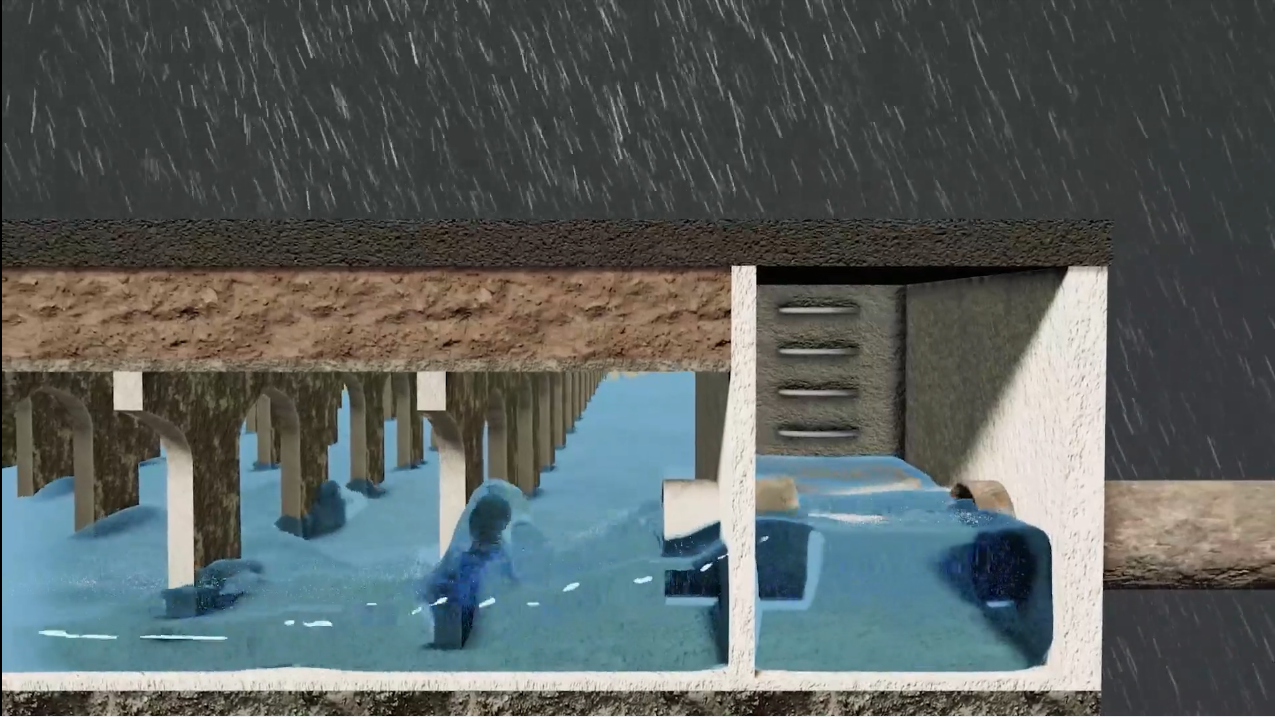 Innovations in stormwater detention: Darien Crossing project